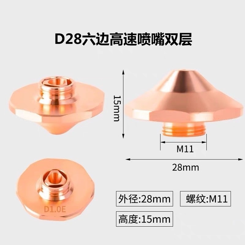 D28 Hex High-Speed Nozzle · Double